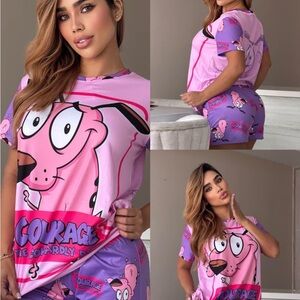 Pink Courage the Cowardly Dog Pajama Set